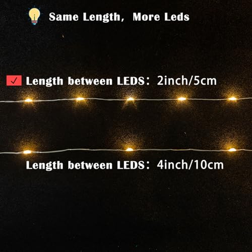 ZELUXDOT Fairy Lights Plug in,100FT 600 LEDs Waterproof Led String Lights,8 Modes Remote Twinkle Light for Bedroom Window Weddings Christmas Holiday Decoration,Silver Wire,2 Inch Led Space,Warm White by ZELUXDOT - Used condition - Image 2