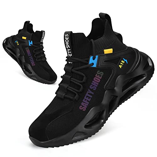 LAoutun Steel Toe Shoes for Men Women Slip Resistant Safety Toe Safety ...