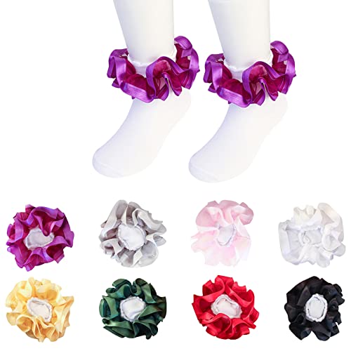 8 Pairs 3D Three-Dimensional Big Ruffled Lace Cotton Socks, Frilly Dress Princess Socks For Little Girls 0-10 Years #TOP18