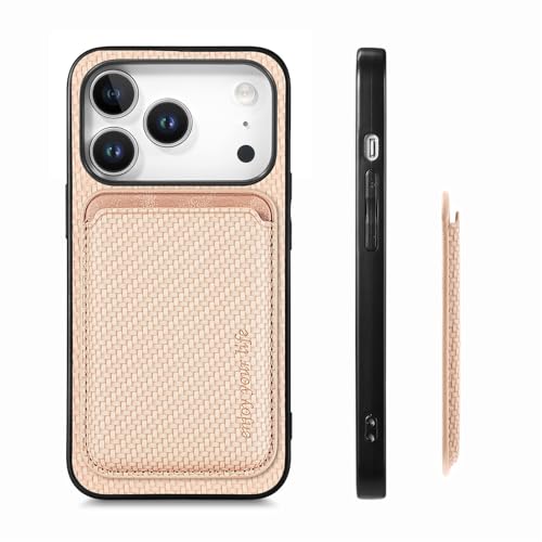 Étui iPhone 17 Pro Max beige pour éviter les rayures d'écran et l'oubli de portefeuille