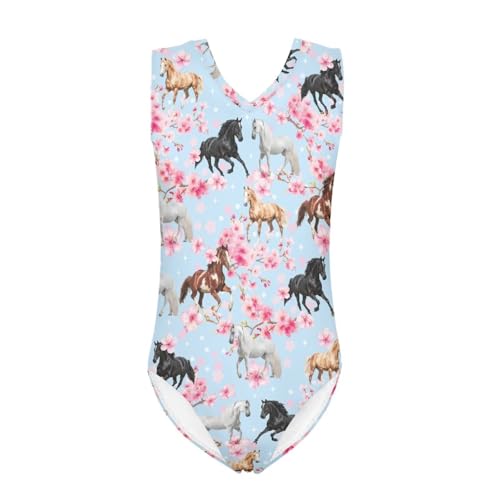 Image of Swimsuits for Girls 3-14 Summer Kids Bathing Suits Gymnastics Leotards One Piece Swimwear