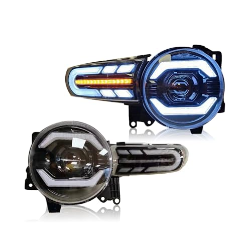 Faros Delanteros Conjunto 1 Par para FJ para Cruiser 2007 2008 2009 2010 2011 2012 2013 2014 2015 2016 Conjunto De Faros Delanteros LED para Coche Accesorios para Automóviles Montaje De Faros(LHD)