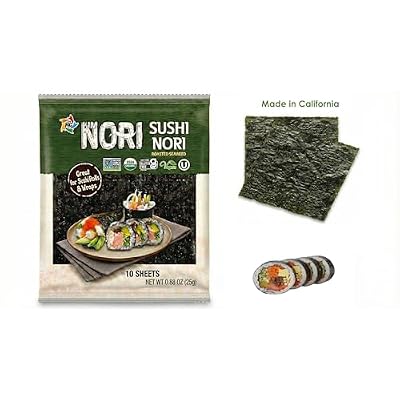 Kimnori Organic Roasted Seaweed Sushi Nori Sheets Costa Rica | Ubuy