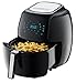 GoWISE USA GWAC22003 5.8-Quart Air Fryer with Accessories, 6 Pcs, and 8 Cooking Presets + 100 Recipes (Black), Qt