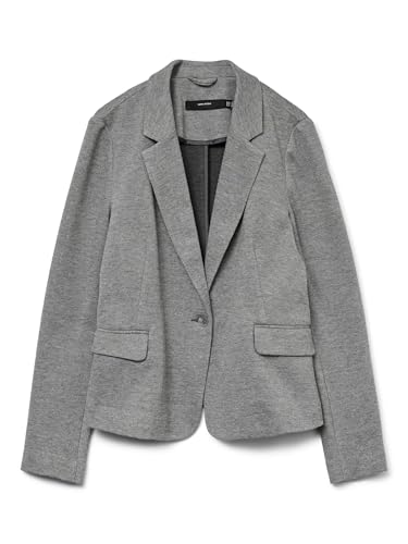 VERO MODA Damen Blazer 10154123 Dark Grey Melange 38