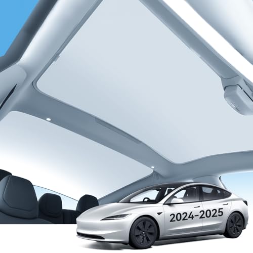 LANTU Parasol de techo de cristal para Tesla Model 3 2024-2025, parasol plegable con bolsa de almacenamiento, bloque de rayos UV, parasol para camping, sombrilla Tesla Model 3 Highland Accesorios