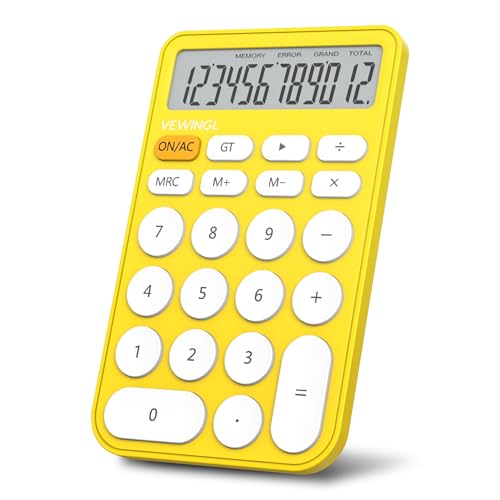 Image of VEWINGL Standard Calculator, 12 Digit Large Display Desktop Calculator with Big Buttons for Office, School, Home & Business