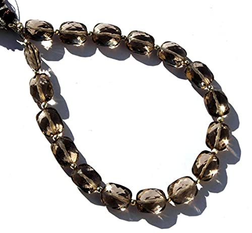 Quartz fumé facetté de qualité supérieure en briolette coussin LKBEADS
