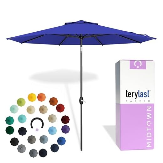 Midtown Aluminum Patio Umbrella, 9 Ft