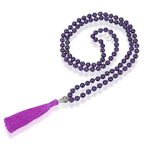 Adabele 108 Mala Beads Necklace for Meditation and Healing