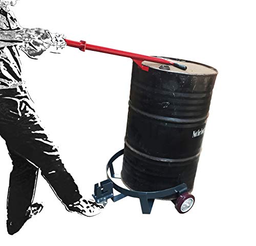55 Gallon Drum Dolly, Drum Caddy, Drum Truck, Steel, Pu Wheels, Low Profile, 1100 Lbs Capacity, Pake Handling Tools #TOP1