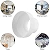 CABAX Duct Reducer 6 to 4 inch Air Duct Adapter HAVC Pipe Connector for Inline Ventilation System (150mm to 100mm), White