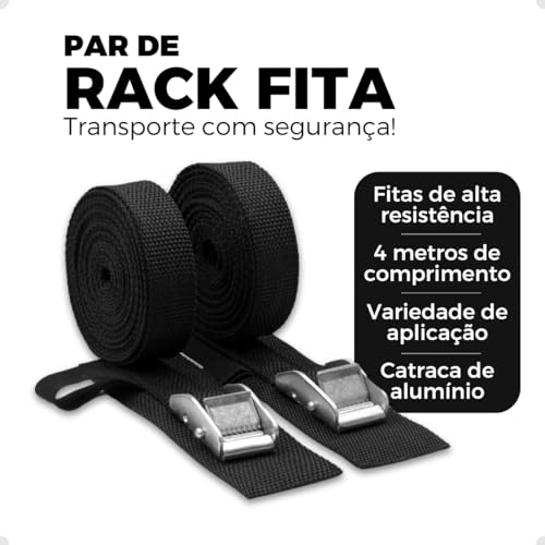 Fita Rack Para Amarrar Bike 1M / 4M Cinta Segurança Catraca Trava (4M)