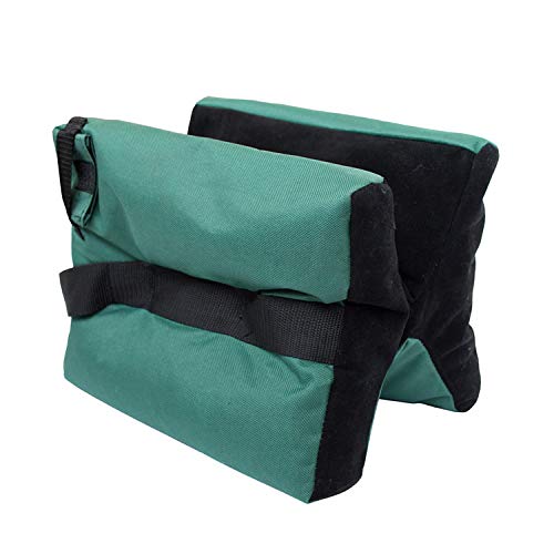 Super-Large Unfilled Shooting Rest Bag for Rifles/Long Guns，Durable Water-Proof Oxford Sandbags Portable Hunting & Shooting Gun Holders (Green, UNFILLED)