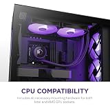 NZXT Kraken 280 RGB - 280 mm AIO CPU Liquid Cooler - Konfigurowalny 1,54-calowy kwadratowy wyświetlacz LCD do wyświetlania obrazów, wskaźników wydajności i nie tylko - 2 x F140 RGB Core Fans - Czarny