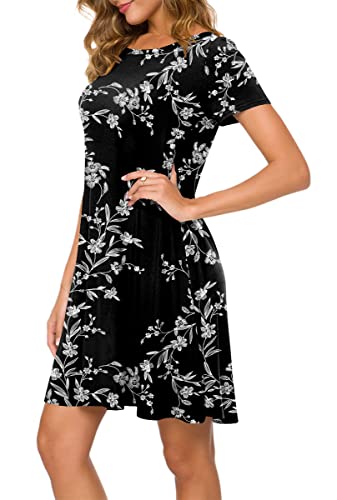 Image of POPYOUNG Women's Dress Fall Outfits Casual Midi Sundress