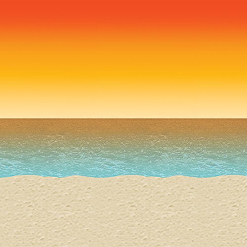 Toile de fond Luau Sunset pour cacher un mur abîmé en fête