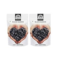 Wonderland Foods – Seedless Black Raisin 500g (250g X 2) Pouch | Kali Kishmish | Dried Fruits