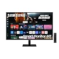 Samsung Smart Monitor M7 (S32DM702), Flat 32'', 3840x2160 (UHD 4K), Smart Hub con app di streaming, Office 365, Gaming Hub, Speaker integrati, Telecomando, WiFi, HDMI, USB-C
