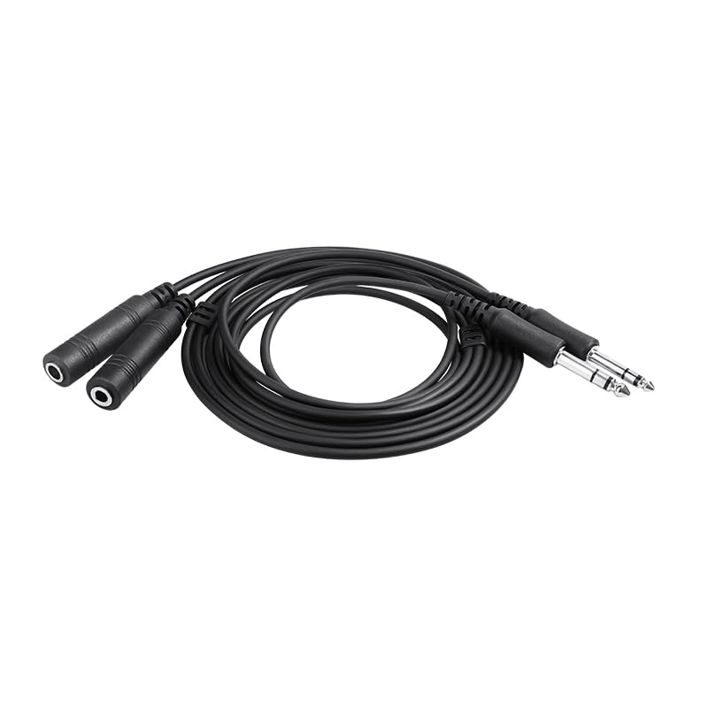 General Aviation GA Dual Plug Pilot Headset Extension Cable 5 Feet