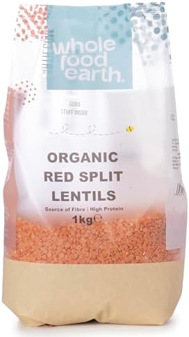 Wholefood Earth - Organic Red Split Lentils, 1 kg