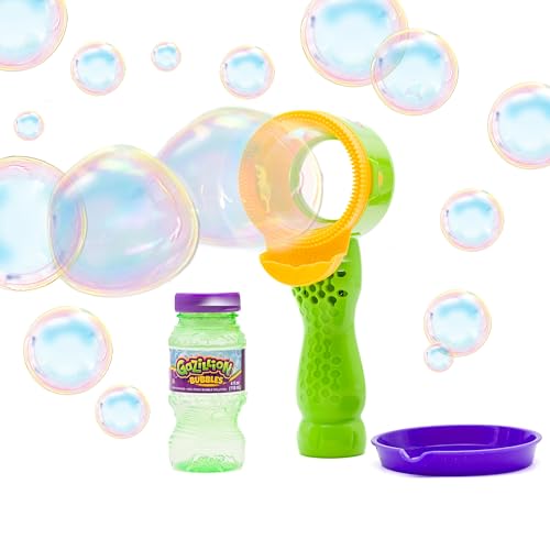 Gazillion Bubbles VorTech Wand Toy for Toddlers, Easy, Safe, Push-Button Bubble Fun, Includes 4 oz Solution and Dip Tray, Outdoor Gift for Boys and Girls, Ages 3+
