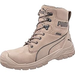 Botas De Trabajo Puma Hombre PUMA Safety Conquest Stone High S3 HRO SRC - Botas de seguridad con tapa de fibra de vidrio, antideslizantes, resistentes al calor, para hombre, gris, 44 EU