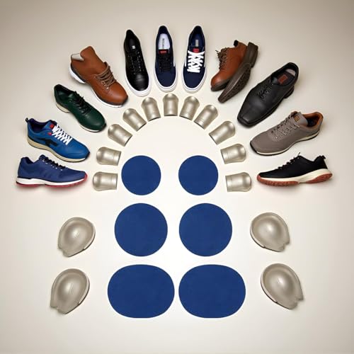 12 Pieces/Pack Blue Shoe Patches Adhesive Shoe Patch Vamp Repair Stickers Sneakers Leather Shoes Rim Stickers Repairment of Heel Repair Patch Care Kits Shoe Care Treatments and Dyes Accessories