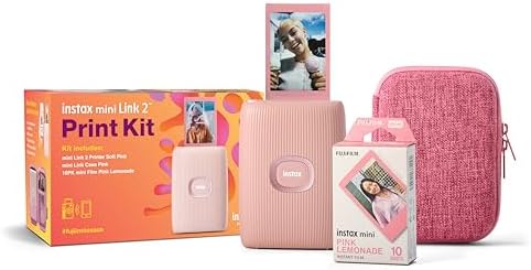 Instax Fujifilm Mini Link 2 Xmas Bundle, Soft Pink