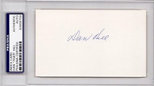 Dan Hill Signed - Autographed Duke Blue Devils 3x5 inch Index Card - College Football Hall of Fame - Deceased 1989 - PSA/DNA Certificate of Authenticity (COA) - PSA Slabbed Holder