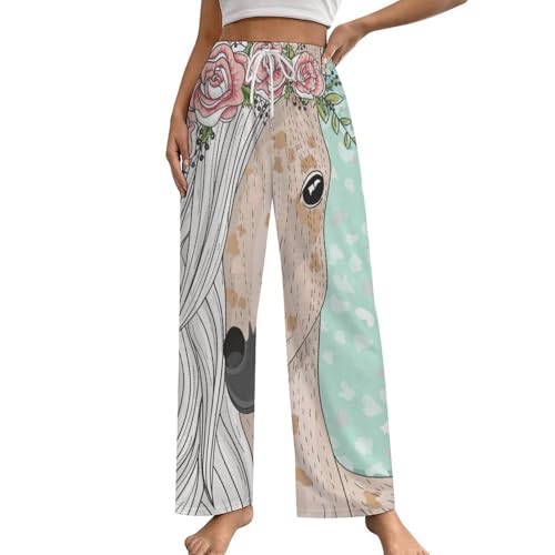 Pantalon de pyjama confortable taille S bas de nuit vert à poches