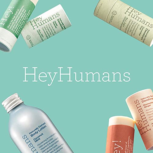 Hey Humans Natural Deodorant Variety Pack (1 Coconut Mint, 1 Rosewater Ginger, 1 Banana Aloe) 2 Oz Variety Pack #TOP7