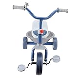 Alomejor Dreirad, Kleinkind-Dreirad mit Leichtgängig Drehbaren Lenkern, Rutschfesten Pedalen, Verstellbarem Sitz, 40 Kg Tragkraft, mit Leisen Rädern für und Mädchen