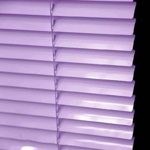 Persianas Venecianas de Aluminio con 25mm Lamas Horizontales para Oficina,baño,Dormitorio Morado estores enrollables Privacidad,Protección contra la luz y el deslumbramiento (W140cm×H200cm)