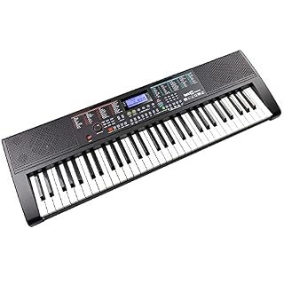 RockJam 61-Key Keyboard Kit de piano avec support de clavier, banc de piano, casque, autocollants de piano note et cours… - Les Beatles, Paul McCartney, John Lennon, RIngo Starr, George Harrison RockJam 61-Key Keyboard Kit de piano avec support de clavier, banc de piano, casque, autocollants de piano note et cours… – Image 2