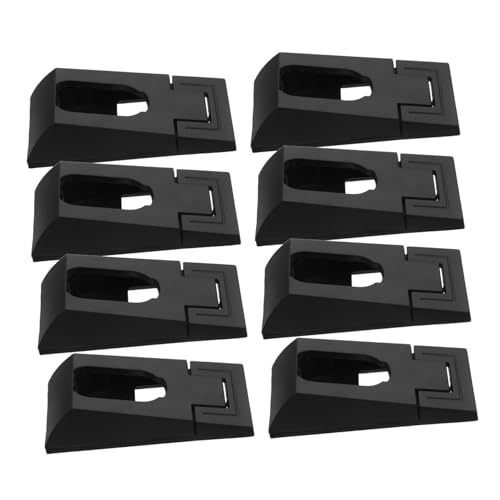 FUNNETOYU 8 Piezas Base De Varilla De Ropa Ropero Soportes De Varilla De Armario Soporte De Barra De Cortina Perchero para Colgar Ropa Black