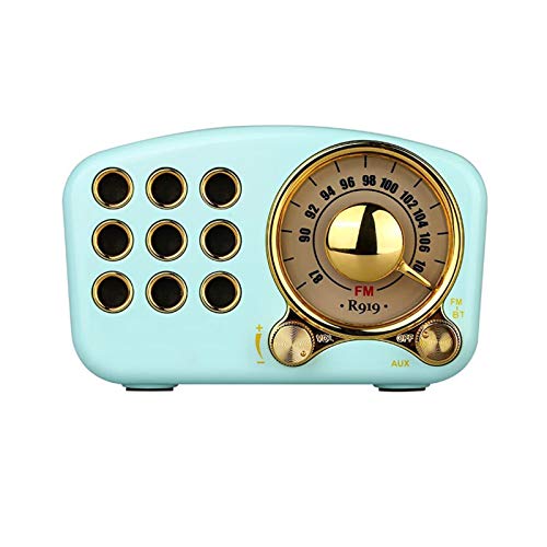 BGAZA Altavoz Bluetooth Retro Retro Altavoz Radio-Wireless TF Tarjeta de Radio FM portátil clásico Estilo Bluetooth5.0 AUX Slot