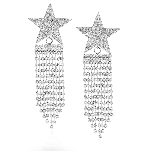 Image of Young & Forever Gift Fashion Jewellery Gold and Silver Plated Cubic Zirconia Diamond Hoop Earrings Sparkling Hypoallergenic Hoops Earrings for Women & Girls