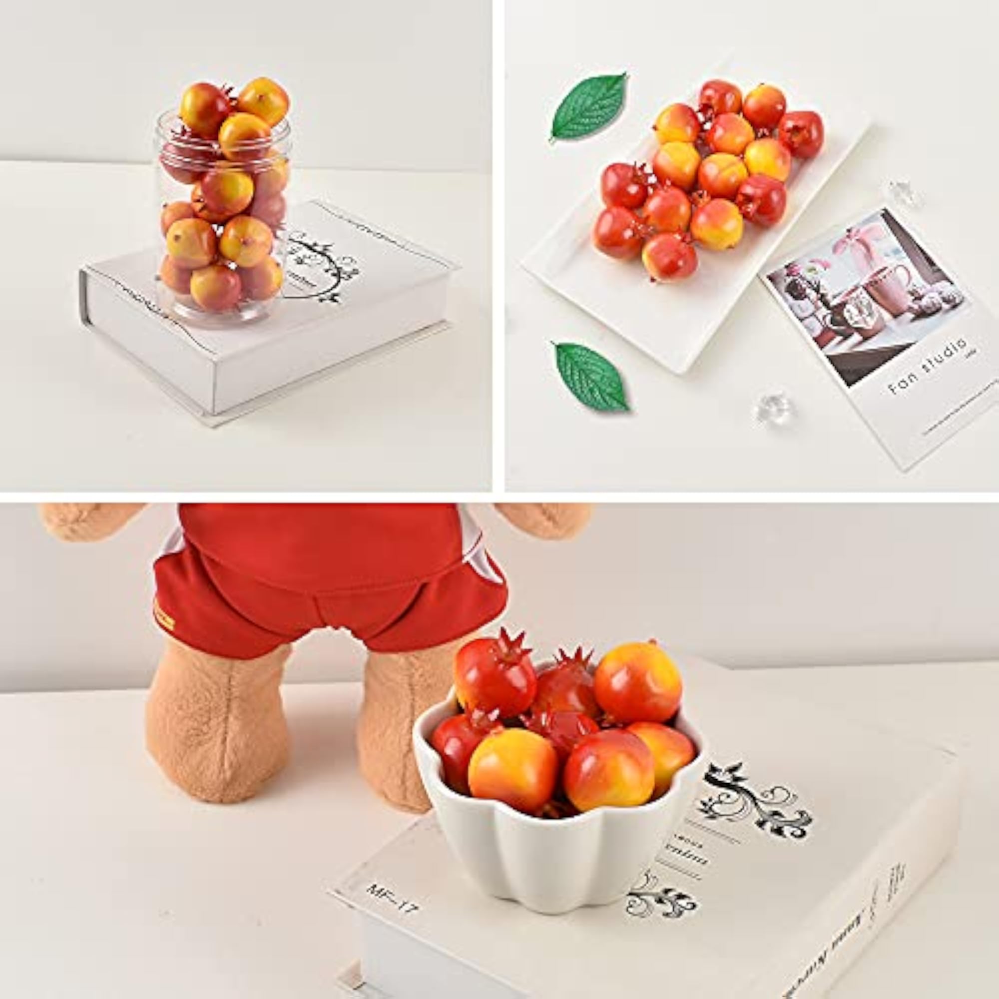 20pcs Mini Artificial Pomegranate for Home Kitchen Decor