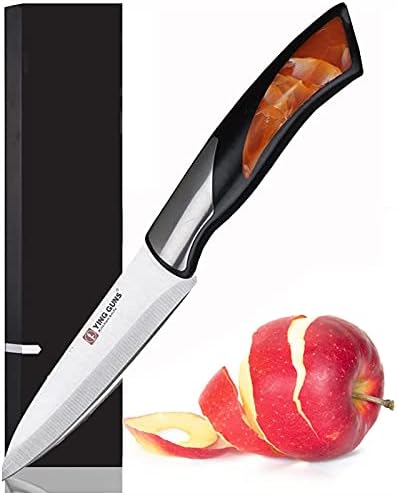 Shruthi Ying Guns Paring Knife Rugged 5 Inch Blade Long Lasting Metal PVC Grip for Fine Cutting, T, Peeling Fruits & Vegetables