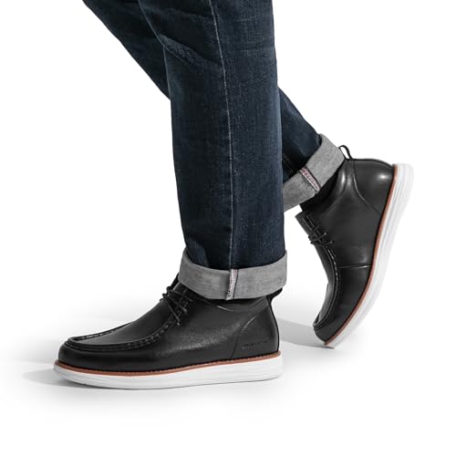 Bruno Marc Men's Classic Dress Casual Chukka Boots 2.0,Size 8,Black-Pu,SBCH2402M