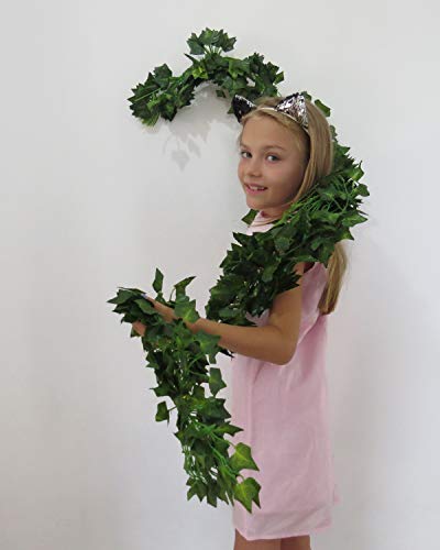 A-Decor 84 Ft-12 Pack Artificial Ivy Garland Hanging Vines For Bedroom Wedding Party Green Decoration Wall Plants Jungle Leaves Faux Backdrop Decorative Leaf Foliage Face Greenery Fake Plant Decor #TOP4