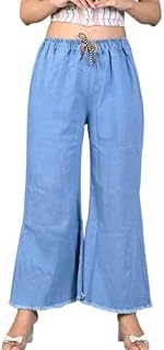 Simplesio Attire Designer Modern Women Denim Palazzo Blue011 Size 32 Price In India