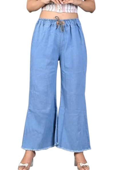 Simplesio Attire Designer Modern Women Denim Palazzo Blue011 Size 32 - Review, Price and Buying Guide