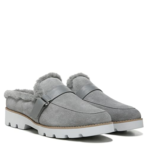 Vionic Women's Charm Kailen Faux Shearling Fuzzy Mules - Supportive Ladies Flats That Include Three-Zone Comfort With Orthotic Insole Arch Support, Charcoal 7.5 Medium #TOP1