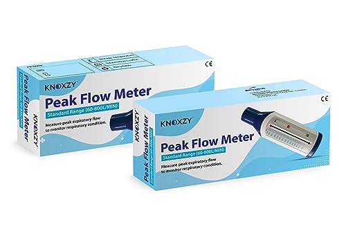 KNOXZY Peak-Flow-Messegerät für Erwachsene zur Überwachung der Lungenfunktion - Ausatmungsflussmesser zur Überwachung des Atemzustands - Spirometrie-Lungenfunktions-Wiederherstellungstrainingsgerät