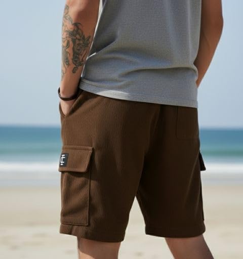 Image of INDICLUB Men's Athletic Performance Shorts,Casual Everyday Wear, Comfortable Drawstring Style