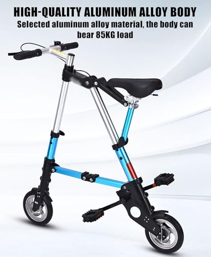 Bicicleta plegable ultraligera compacta para adultos, diseño portátil para fitness y fácil transporte