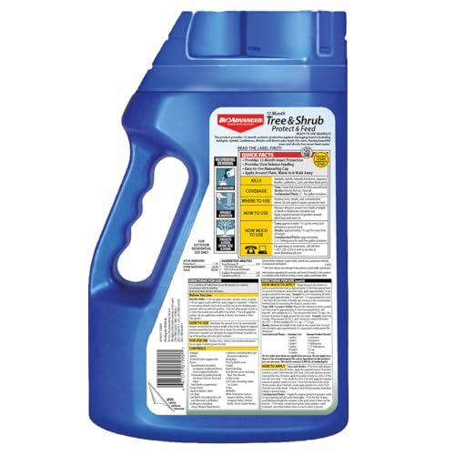 Image of BioAdvanced 12 Month Tree and Shrub Protect and Feed, Granules, 4 lb, Insect Killer, Tree Fertilizer & Plant Food