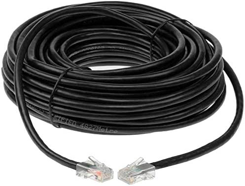 150ft Cat 6 Non-Booted Unshielded (UTP) Ethernet Network Cable, RJ45 Plug, 550Mhz Snagless Patch Cable, 24AWG 4pair Stranded Copper Wire - Black